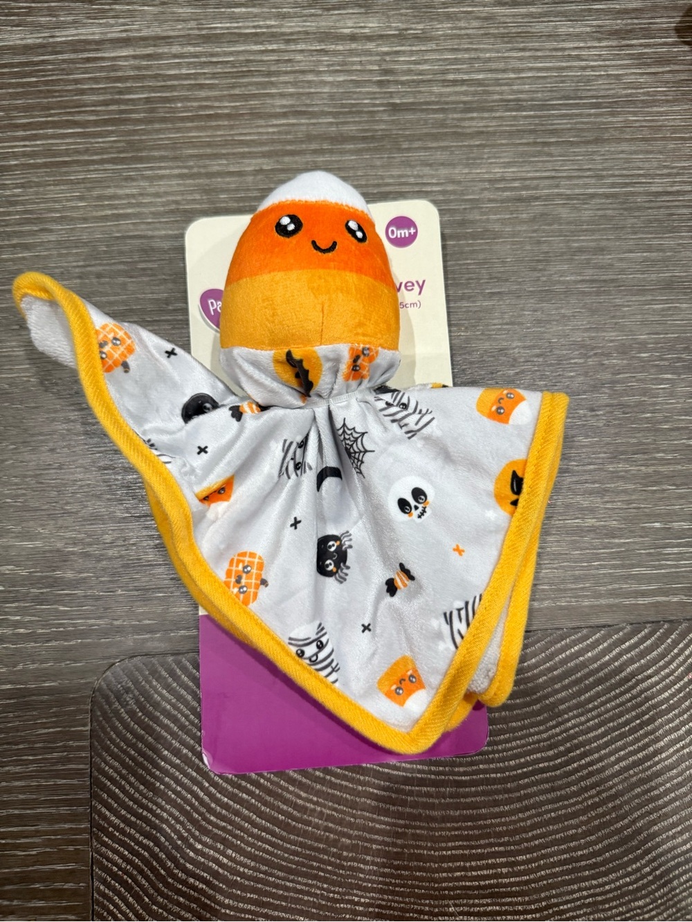 NWT Parents Choice soft Halloween Candy Corn Baby Lovey Blanket